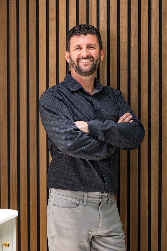 Robert T. Szigeti at a finished remodel